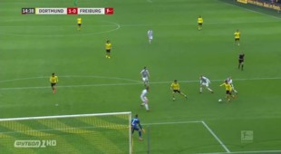 Боруссия  - Фрайбург - Видео гола Джейдон Санчо, 15 минута смотреть онлайн