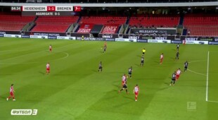 ФК Хайденхайм - Вердер - Видео гола Kleindienst T., 85 минута смотреть онлайн