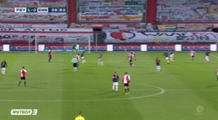 Фейеноорд - Эммен - Видео гола 1-0, 37 минута смотреть онлайн