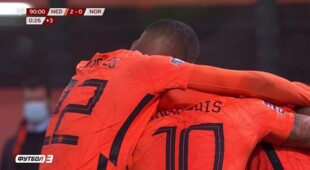 Нидерланды - Норвегия - Видео гола 1-0, 91 минута смотреть онлайн