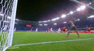 Рома - Лечче - Видео гола Артуро Калабреси, 14 минута смотреть онлайн